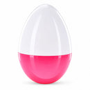 Large Bunny Giant Jumbo Size White and Pink Plastic Easter Egg 10 Inches