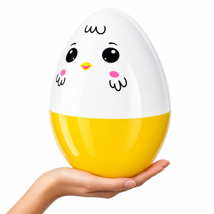 Giant Jumbo Large Size White and Yellow Chick Plastic Easter Egg 10 Inches