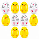 Set of 10 Fillable Plastic Easter Eggs - Bunny Chick Hunt Supply 2.25 Inches