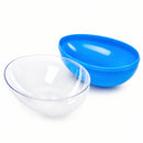 Large Fillable Clear Top Blue Bottom Plastic Easter Egg 5.1 Inches