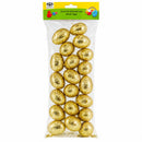 Set of 20 Gold Glittered Fillable Plastic Easter Eggs 2.25 Inches