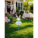 Easter Bunny Yard Sign Happy Easter Outdoor Lawn Decor with Stake Spring Garden Decoration 23.6 Inches Tall