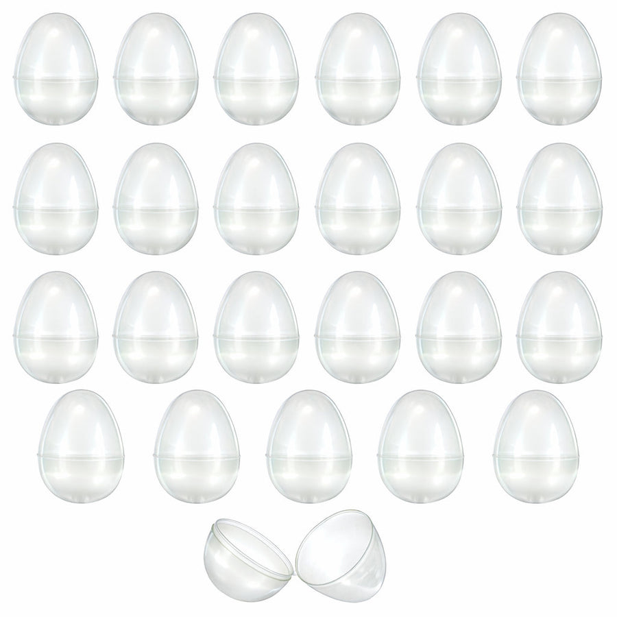 Set of 24 Glow in the Dark Easter Eggs Fillable Plastic Eggs for Nighttime Egg Hunt Fun 2.25 Inches