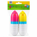 Set of 12 Hatching Chick Easter Eggs - Fillable Upright Plastic Hunt Supply