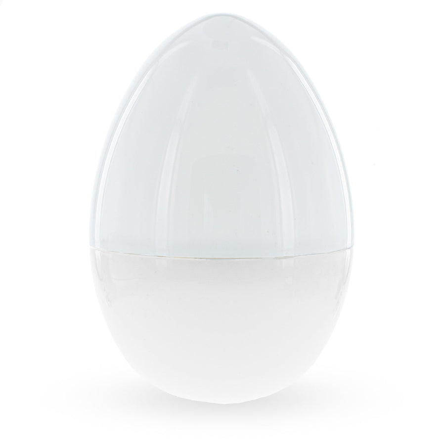 Giant Extra Large White Plastic Easter Egg Two Tones 12 Inches