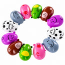 Set of 12 Animal-Themed Plastic Easter Eggs 2.25 Inches