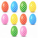Set of 10 Gingham Checkered Plastic Easter Eggs - Fillable Hunt Decor 2.25 Inches