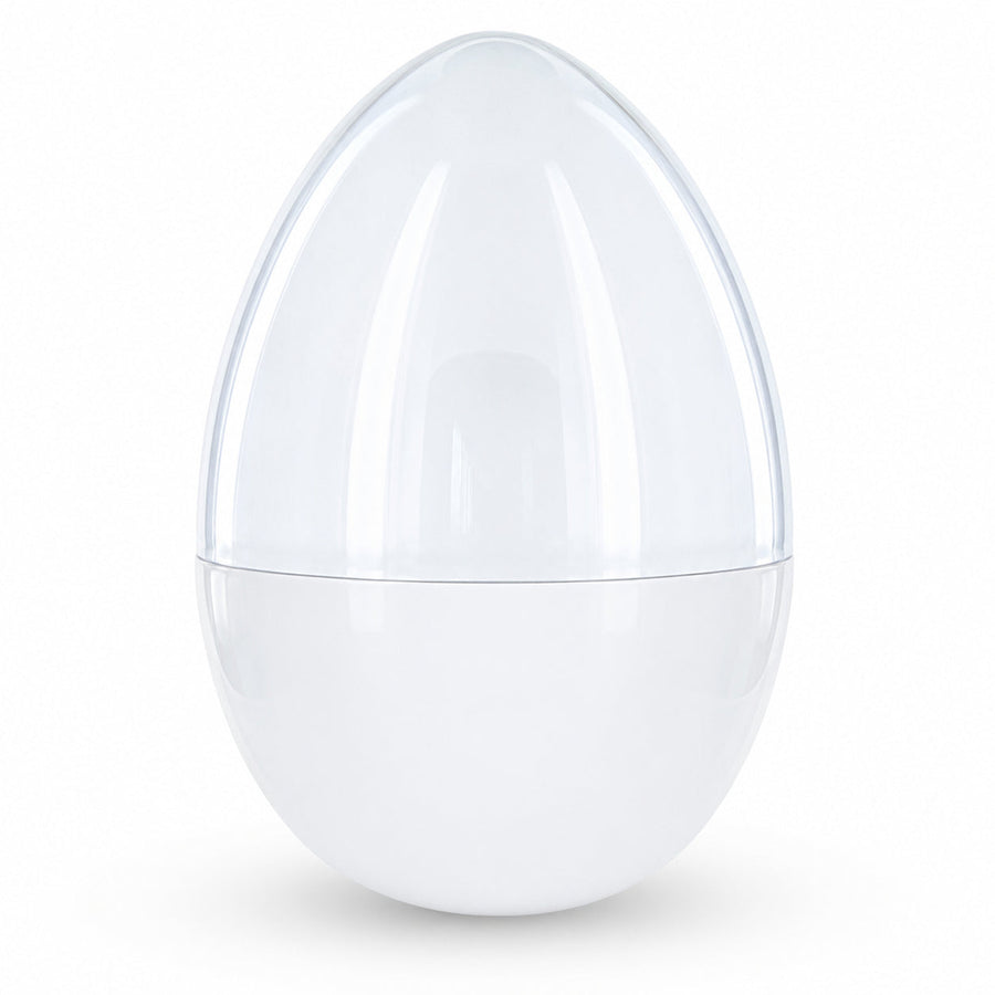Giant Extra Large White Plastic Easter Egg Two Tones 12 Inches