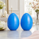 Set of 2 Blue Giant Jumbo Large Size Fillable Plastic Easter Eggs 10 Inches