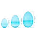 Set of 3 Jumbo Large Size Giant Fillable Plastic Easter Eggs, All 10 Inches