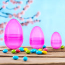 Set of 3 Giant Easter Eggs - One Jumbo Size and Two Large Pink Plastic Eggs,10 Inches