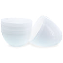 Set of 2 White Plastic Jumbo Large Size Easter Eggs 10 Inches