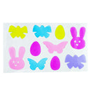Set of 10 Easter Gel Window Clings Bunny Egg Butterfly Reusable Colorful Gel Decorations for Windows Mirrors Glass Spring Home Party Decor