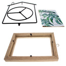 Black House-Shaped Hanging Photo Picture Frame and Metal Ornament Stand 8.7 Inches