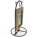 Black Cat Hanging Photo Picture Frame and Metal Ornament Stand 9.25 Inches