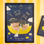 ToyZero+ Lulu The Pig Starry Night: Glow In The Dark Puzzle (500PCS) Accessories Kouhigh Toys 