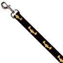 Dog Leash - DC League of Super-Pets Batman Bat Logo Black/Yellow