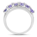 2.64 Carat Genuine Tanzanite .925 Sterling Silver Ring