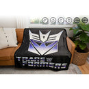 Hasbro Transformers Decepticon Symbol 80's Cartoon Fleece Throw Blanket