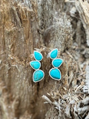 Trio Turquoise Stone Ear Climber