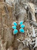 Trio Turquoise Stone Ear Climber