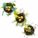 Set of 3 Easter Baskets with Eggs and Spring Flowers