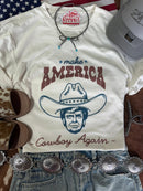 Trump Make America Cowboy Again Graphic Tee