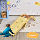 3-in-1 Wooden Arch Climber Set with Ramp and Rocker Mat