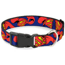 Plastic Clip Collar - Superman Shield w/Cape