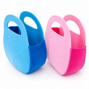 Set of 2 Felt Easter Baskets Carry Totes - Egg Hunt Bags with Handles 7.5 Inches Tall