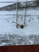 Turquoise Butterfly Concho Chain Necklace