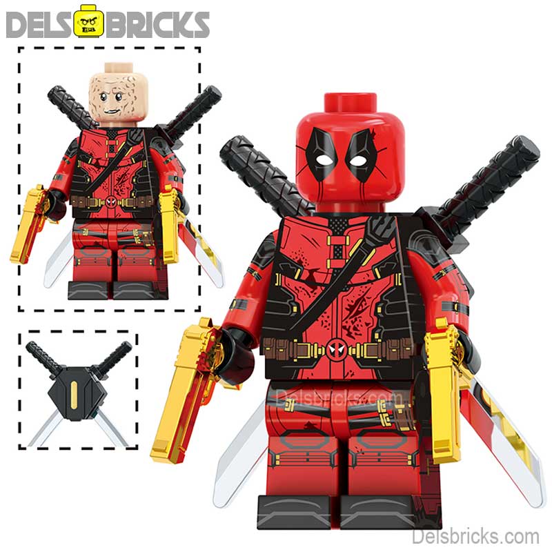 Deadpool from Deadpool & Wolverine Movie Marvel MCU Lego Minifigures Custom Toys 2