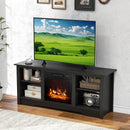 TV Stand for up to 65 Inch Flat Screen TVs with Adjustable Shelves for 18 Inch Electric Fireplace (Not Included)