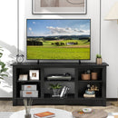 TV Stand for up to 65 Inch Flat Screen TVs with Adjustable Shelves for 18 Inch Electric Fireplace (Not Included)