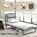 Cot Size Folding Bed with Memory Foam Mattress and Pillow