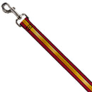 Dog Leash - The Flash Stripe Burgundy/Gold