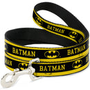 Dog Leash - BATMAN/Logo Stripe Yellow/Black