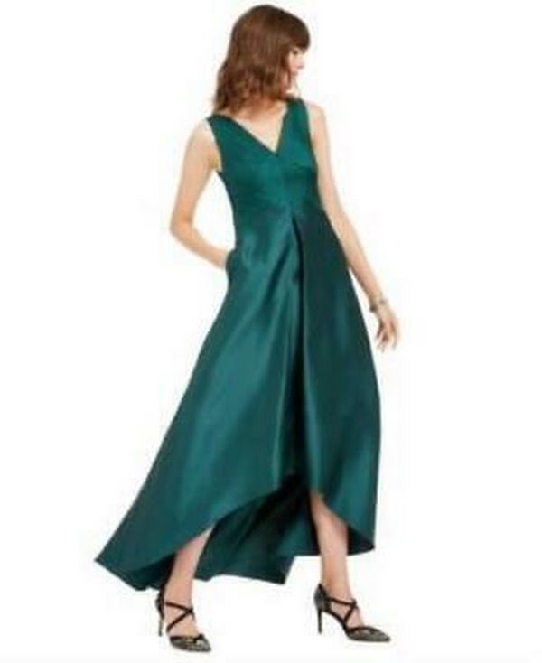 adrianna papell v neck fit & flare dress Adrianna Papell Women's V-Neck Midi Dress