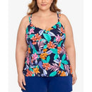Swim Solutions  Printed Double-Strap Princess Tankini