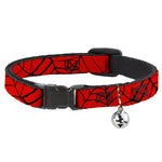 Cat Collar Breakaway - Spiderweb Red Black