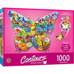Contours - Butterfly Surprise 1000 Piece Shaped Jigsaw Puzzle