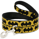 Dog Leash - Bat Signal-5 Black/Yellow/Black