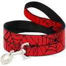 Dog Leash - Spiderweb Red/Black