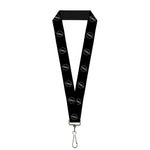 Lanyard - 1.0" - Reverse Flash Logo Black Gray