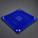 Metallic Dice Games Velvet Folding Dice Tray with Leather Backing 10" x 10"