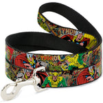 Dog Leash - Thor & Loki Poses/Retro Comic Books Stacked