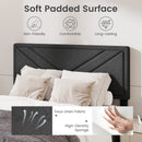 Upholstered Platform Bed with Tufted Headboard and Wooden Slats