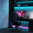 50-Pack 3D Wall Panels PVC Interior Wall Decoration with Diamond Accent-White
