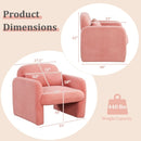 Living Room Deluxe Furniture Set-Accent Chair+Modular L-Shaped Sectional Sofa+LED Coffee Table