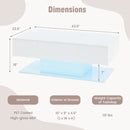 Living Room Deluxe Furniture Set-Accent Chair+Modular L-Shaped Sectional Sofa+LED Coffee Table